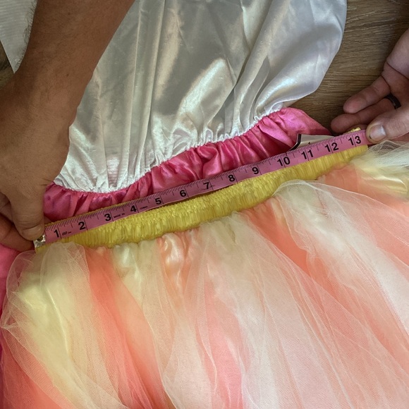 50s pink poodle skirt Halloween costume with tutu one size. Fits medium best - Picture 9 of 10